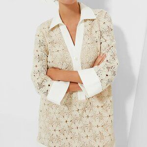 Tuckernuck Tan Crochet Collier Dress